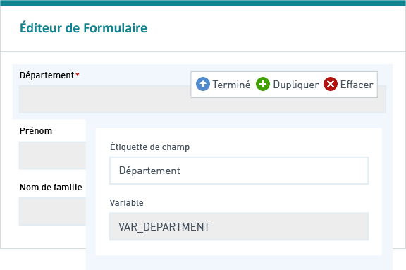 formulaire de candidature personnalisés